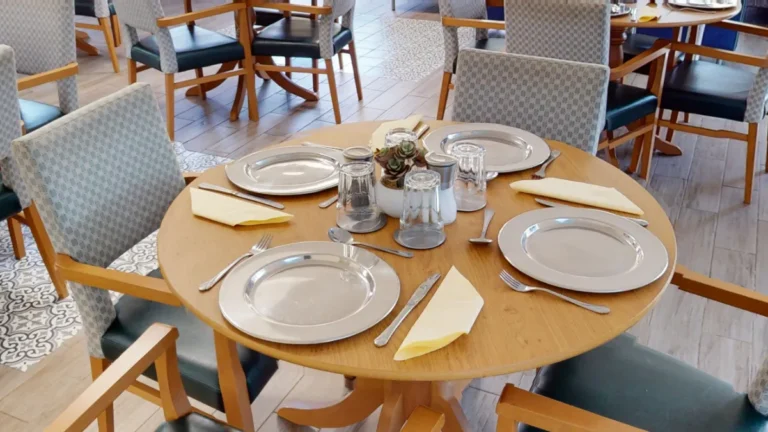 Set table in dining room