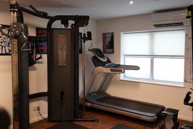 Gym at Asana lodge.